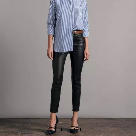 Rag & Bone lambskin leather skinny pants - Picture 1 of 9